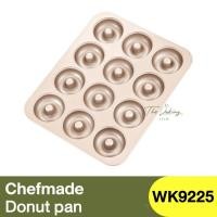 ราคา เชฟเมค ถาดแม่พิมพ์ทําโดนัทเค้ก 12 หลุม Chefmade 12 cup Donut Pan / WK9225 / ถาดอบขนม / พิมพ์อบโดนัท (19370867242)