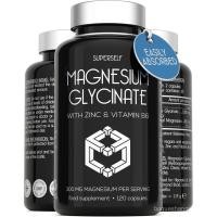 ราคา Magnesium Glycinate 1500mg Magnesium Bisglycinate Capsules พร้อม Zinc & B6120 เม็ด Complex 300 มก. Chelated พร้อม Zinc Advanced Absorption UK Made (51308556500)