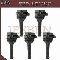 ราคา 5ชิ้น/ล็อต 30713416 คอยล์จุดระเบิด Fit สําหรับ Volvo C70 S60 S70 S80 V70 XC70 XC90 2.0 2.3 2.4 2.5 T5 1996-2012 ไม่มี # 0221604008 UF341 XAON (50207635881)