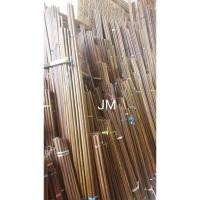 ราคา ราวผ้าม่านไม้สัก รางม่าน ระแนงกลม งานDIY กลม 1 นิ้ว ยาว​ 30, 60, 80, 92 ซม.​ (4035268553)