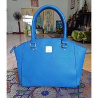 ราคา กระเป๋าถือ pierre cardin (PARIS)มือสองทรงทำงานของสุภาพสตรี สีน้ำเงินทะเล ใบใหญ่ของแท้สภาพสวยงามมาก... (24725890189)
