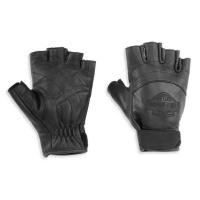 ราคา ถุงมือครึ่งนิ้วผู้หญิง Harley-Davidson Women's Bar & Shield Fingerless Leather Gloves, Black 98170-21VW (53905244630)