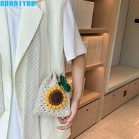 ราคา BARR1YRB กระเป๋าถักมือ, ดอกทานตะวัน Drawstring กระเป๋าสะพายดอกทานตะวัน, Casual All-Match กระเป๋าถือถัก Handmade ความแปลกใหม่ดอกทานตะวันถักกระเป๋าสาวของขวัญ (49658858742)