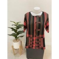 ราคา เสื้อม่อฮ่อมผ้าขาวม้าหมักโคลน ผ้านุ่มมาก (22119145557)