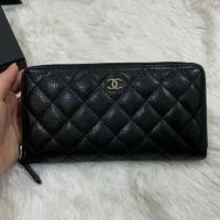 ราคา Like very new : Chanel Zippy Long Wallet Black Caviar SHW Holo 257 (7330684753)