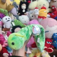 ราคา ตุ๊กตาหนอน สีเขียว เม็ดถ่วง งานปีเก่า ตุ๊กตาสัตว์เหมื่อนจริง Worm Vintage Stuffed animals plush toy / Ty (24390203050)