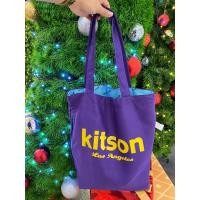 ราคา กระเป๋าผ้า kitson #สีม่วง สภาพดีเทียบมือ1 (24061756129)