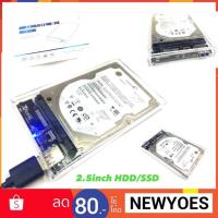 ราคา แบบใหม่ 2.5-Inch SATA 3.0 To USB 3.0 Hard Drive Disk Box HDD External Enclosure SATAHDD And SSD -แบบใส (Port USB 3.0) (2020210025)