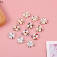 ราคา NA ปิ่นปักผมคริสตัลประกายกระดุมพลอยเทียมรูปดอกไม้มุก10ชิ้นงานฝีมือ DIY CCD (54208092990)