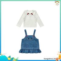ราคา พร้อมส่งจากไทย เซ็ท 2ชิ้น Kitty style เอี๊ยมกระโปรงยีนส์+เสื้อแขนยาว ชุดคิ๊ตตี้เด็ก kitty (47958058599)