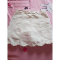ราคา กระโปรงกางเกงสีขาว ผ้าฮานาโกะ ปลายระบายน่ารัก (4855440241)
