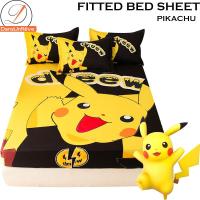 ราคา Dansunreve ผ้าปูที่นอน bed sheet ลายการ์ตูนโปเกม่อนน่ารัก 6ฟุต 5ฟุต ผ้าปูที่นอนนุ่ม สีเหลือง ปิกาจู ที่นอนเด็ก Pikachu ผ้าปูที่นอน6ฟุต สูง 10 นิ้ว รัดมุม 360 องศา (18393527566)