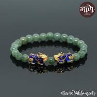 ราคา หินหยกพม่าแท้ 100% โทนอ่อน Jade ขนาด 8 มิล ปี่เซียะเปลี่ยนสีคู่ เจ้าแห่งหินมีค่า เสริมความมั่งคั่งร่ำรวย (3516168126)