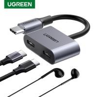 ราคา Ugreen อะแดปเตอร์แปลงสัญญาณ 2 in 1 Type C เป็นดิจิตอล Dual USB C สำหรับ compatible compatible for IPad Pro 2018 Google (2855682593)