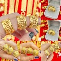 ราคา สร้อยชุบ แหวนลายโปร่ง 2สลึง แหวนทองชุบ แหวนทองลายใหม่ (26005707154)