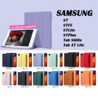 ราคา 011. เคสแท็บเล็ต แบบฝาพับ Samsung Tab S6 lite/Tab S7 lite /Tab S9 S7 Plus/s7FE Tab A7 lite มีช่องใส่ปากกาใช้ร่วมรุ่นได้ (7494702843)