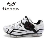 ราคา รองเท้าจักรยานเสือภูเขา TIEBAO รุ่น TB15-B1268 สีขาวดำ ตัวรัดออโต้ (5824346133)