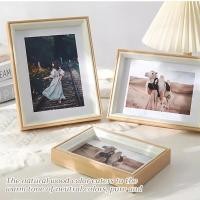 ราคา กรอบรูปไม้ขนาดเล็ก ก4, 4*6/6*8/8*10 นิ้วกรอบรูปพร้อมขาตั้งตกแต่งบ้านเดสก์ท็อปกรอบรูปติดผนัง รูปถ่าย (28728597402)