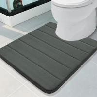 ราคา U-Shaped Bath Toilet Mat Anti-slip Memory Foam Rug Soft Comfortable Absorbent Bathroom Shower Mats for Bath Toilet Floor (54501271126)