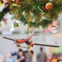 ราคา KOZEEY Vintage Tinplate Airliner ของเล่นตกแต่งคริสต์มาส Plane Decor เครื่องบินขนาดเล็ก (50951513105)