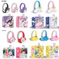 ราคา Kuromi Headphone Headworn Cartoon KT Cat Kuromi Bluetooth Earphones Mobile Computer Music Stereo Earphones (43676728585)