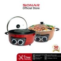 ราคา SONAR เตาปิ้งย่างไฟฟ้า รุ่น SF-M44 ถอดล้างได้ 2 ลิตร มีระบบปรับไฟแยก เคลือบเทฟล่อนลายหินอ่อน Non Stick พร้อมฝาแก้วคุณภาพ (318673017)