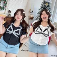 ราคา เสื้อเชิ้ตแขนตุ๊กตา เชิ้ตสาวอวบ อก38-50นิ้ว plussize เสื้อเชิ้ตสาวอวบ (28568098868)
