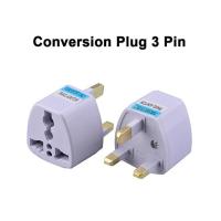 ราคา 3-Pin Universal Adapter Plug Head UK 3 Pin Plug Socket US/EU/AU to UK Plug Adaptor (21489076589)