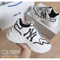 ราคา ของแท้ % พร้อมส่ง MLB Bigball Chunky A Line NY รองเท้าสีขาว Logo NY ขอบดำ (23118454372)