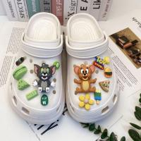 ราคา อะนิเมะ Jibitz การออกแบบ Charm ชุด Tom และ Jerry Jibits แฮมเบอร์เกอร์รองเท้า Charms Pin Macaron Cola Jibbits designks รองเท้าผู้หญิงอุปกรณ์เสริมตกแต่ง (22189538800)