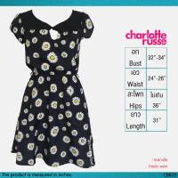 ราคา USED Charlotte Russe - Black Daisy Floral Dress | เดรสสั้นสีดำ สีขาว เดรสระบาย ลายดอก แขนสั้น สายฝอ แท้ มือสอง (22152331683)