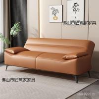 ราคา Scratch Apartment Simple Small Apartment โซฟาแมวแบบบูรณาการเตียงโซฟาห้องเช่า Dual-ใช้หนังสามคนพับห้องนั่งเล่น ZA (54858641027)