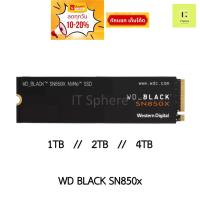 ราคา [1TB 2TB 4TB] SSD M.2 WD BLACK SN850x 1TB 2TB 4TB NVMe GEN 4 WDS100T2X0E WDS200T2X0E WDS400T2X0E เอสเอสดี SN850 850x (18471632098)