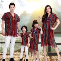 ราคา ชุดชาวเขา ชุดครอบครัว Naka Set ชุดแม่ลูก ชุดชาวดอย ชุดเมืองเหนือ ผ้าทอพื้นเมือง เดรสชาวเขา (5219017827)