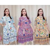ราคา เดรสอัดพลีทไฮเกรด รุ่นลายบาหลี เดรสสาวอวบ พรางหุ่น ใส่คลุมท้องได้ ผ้านุ่มใส่สบาย ไม่ต้องรีด (44359487908)