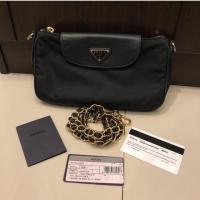 ราคา Prada mini nylon saffaino crossbody in black (1156634238)