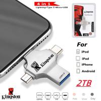 ราคา 2TB USB3.0 4 in 1 OTG แฟลชไดรฟ์ความเร็วสูง 512GB 256GB 128GB 64GB 32GB U Disk pendrive สําหรับ i/O/S Android 1TB (42802582090)