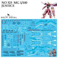 ราคา ดีคอลน้ำ [DELPI] 323 323H / 323N MG JUSTICE GUNDAM 1/100 Water Decal 323 (17293729910)