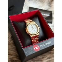 ราคา ⌚️Technos Swiss Gold Dial Date Ladies Watch (22654522327)