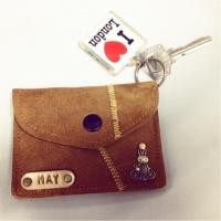 ราคา กระเป๋าหนังสลักชื่อ ใส่บัตร (73791969)