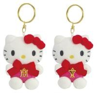 ราคา ตุ๊กตาพวงกุญแจ Hello Kitty ริบบิ้นและตัวอักษรสีทอง (26901601150)