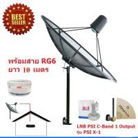 ราคา ชุดจานดาวเทียมตะแกรง Thaisat C-Band ขนาด 1.5 เมตร พร้อม LNB C-Band 1 จุด +สายเลือกได้ตามชุด (2234601811)