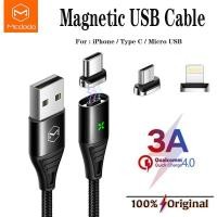 ราคา Mcdodo สายชาร์จแบบแม่เหล็ก iPhone / micro USB / ชนิด C รองรับ QC3.0 4.0 ชาร์จเร็วสําหรับ Samsung Galaxy Note 6/5/4/3/J3/ J5 / J7 Xiaomi (4610684565)
