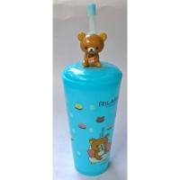 ราคา ของสะสมมือ2 แก้วน้ำสีฟ้าลายรีลัคคุมะ พร้อมท็อปเปอร์หมีรีลัคคุมะ Rilakkuma ของสะสมจาก 7-11 (100333874)