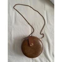 ราคา ZARA Mini Shoulder Bag WOOD Clutch Box ROUND Chain Strap HandBag (19688728114)