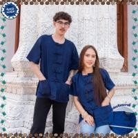 ราคา (จันทร์ดีหม้อห้อม) เสื้อหม้อห้อมคอกลมแขนสั้น Best Seller!! (2594479596)