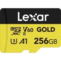 ราคา Lexar Professional GOLD 256GB microSDXC UHS-II U3 V60 การ์ดหน่วยความจํา (43722512304)