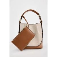 ราคา 2025 ZaraStyle Bucket แฟชั่นกระเป๋าถือผ้าใบหญิงกระเป๋าสะพายไหล่ (43953014010)