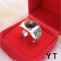 ราคา แหวน ราหู เงินแท้ รมดำ หินตาเสือแดง เรดไทเกอร์อาย (หินแท้) YTG-11984 YTGEMS (44176786466)