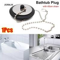 ราคา DORALIN 1 ชิ้น Tub Stopper, ซิลิโคน Universal Bath Tub Drain, พร้อมแหวนแขวนพร้อมโซ่ยางอ่างอาบน้ําปลั๊กอ่างอาบน้ําอุปกรณ์เสริม (48057771838)